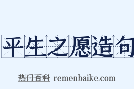 平生之愿造句是什么意思的图片